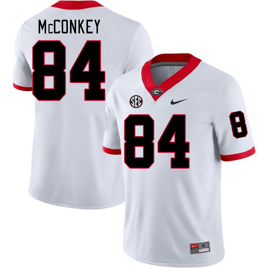 #84 Ladd McConkey Georgia Bulldogs Jerseys Football Stitched-White